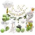 Feliz aniversário Banner Garland Balloon Set